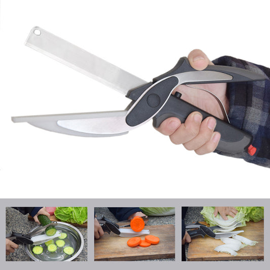 2-in-1 Smart Chopping Knife, Multi-purpose Kitchen Scissors