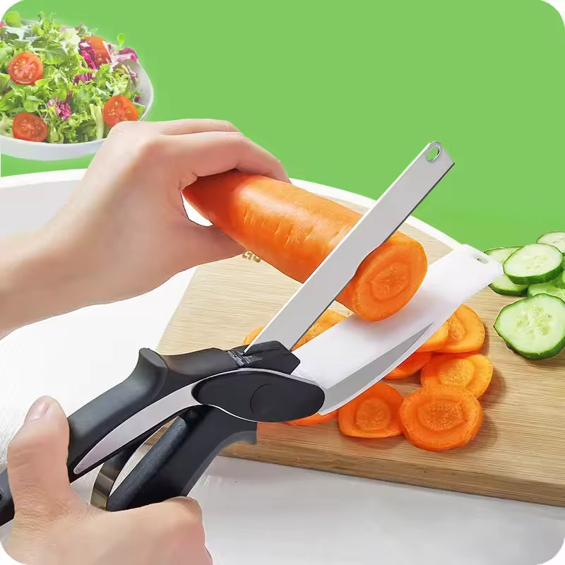 2-in-1 Smart Chopping Knife, Multi-purpose Kitchen Scissors