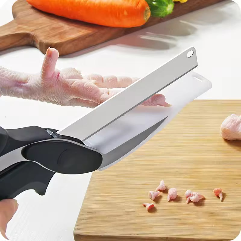 2-in-1 Smart Chopping Knife, Multi-purpose Kitchen Scissors