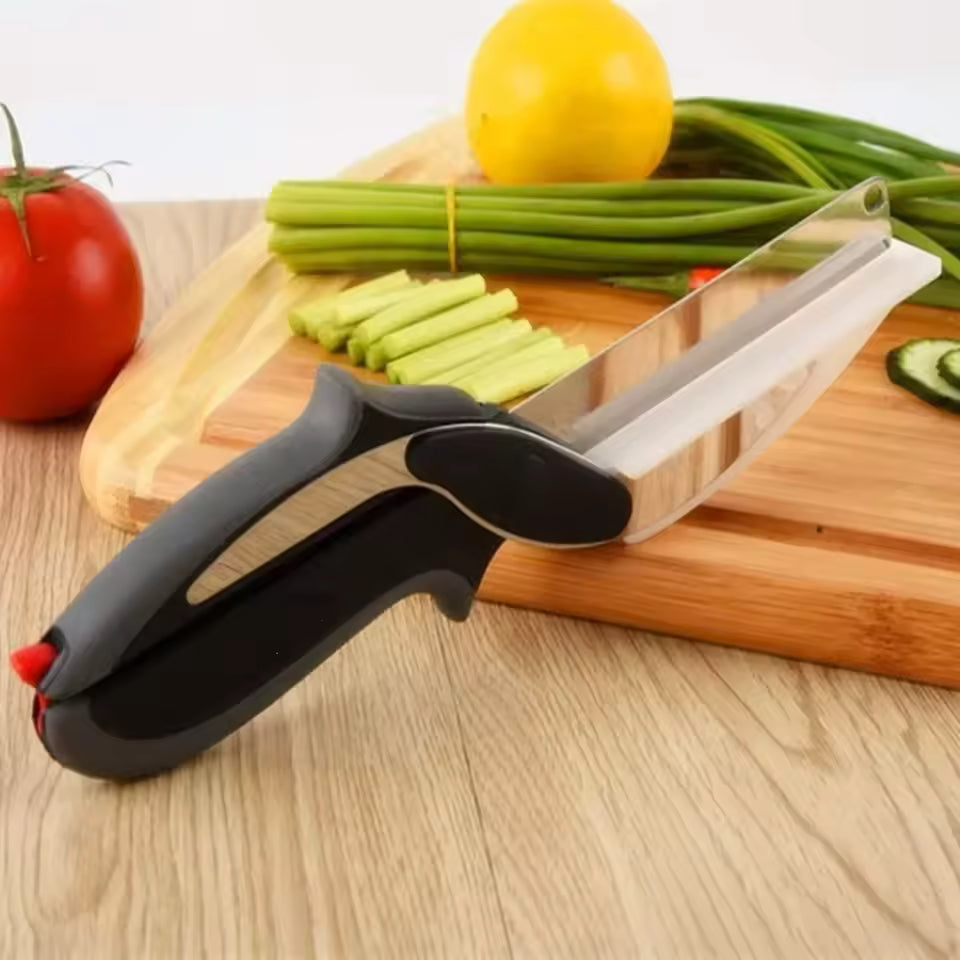 2-in-1 Smart Chopping Knife, Multi-purpose Kitchen Scissors